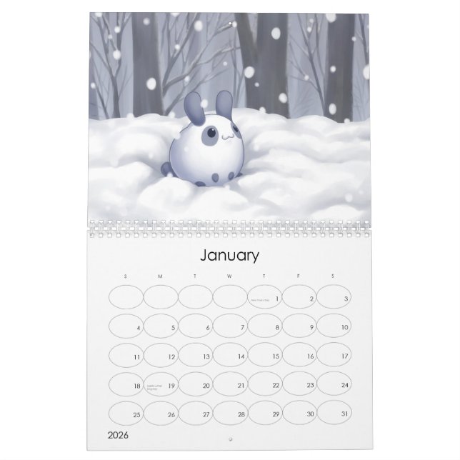 Calendrier de lapins de magma (Jan 2026)