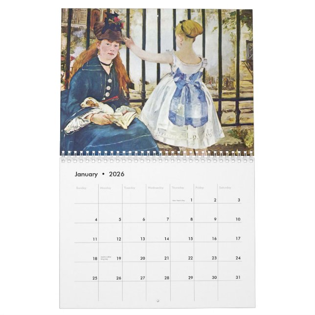 Calendrier de l'art 2013 de Manet (Jan 2026)