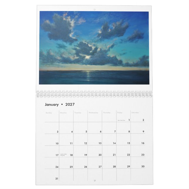 Calendrier de l'artiste tropical 2021 (Jan 2027)