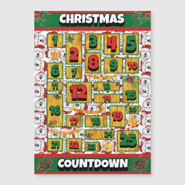 Calendrier de l'Avent de Noël Alaskan Dog Countdow (Devant)