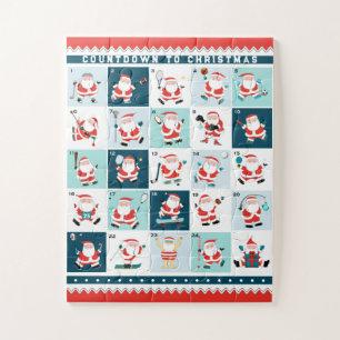 Calendrier de l'Avent de Noël en puzzle pour les s