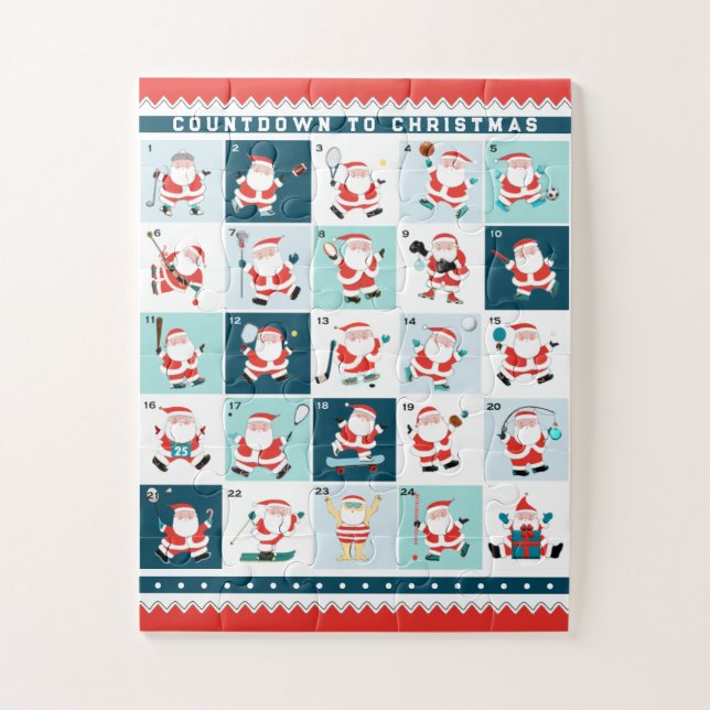 Calendrier de l'Avent de Noël en puzzle pour les s (Vertical)