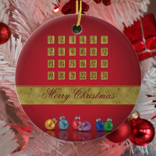 Calendrier de l'Avent Ornements de Noël