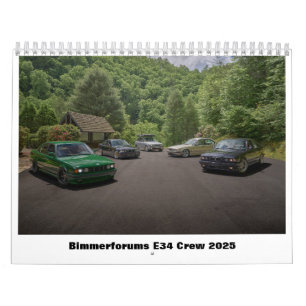 Calendrier de l'équipage Bimmerforums E34 2025 