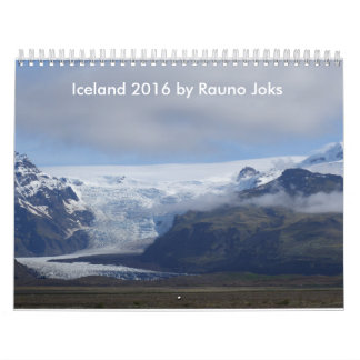 Calendrier de l'Islande 2016 de voyage par Rauno