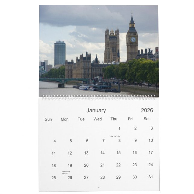 Calendrier de Londres 2010 (Jan 2026)