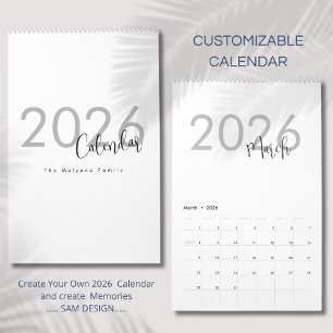 Calendrier de Luxe Simple Design