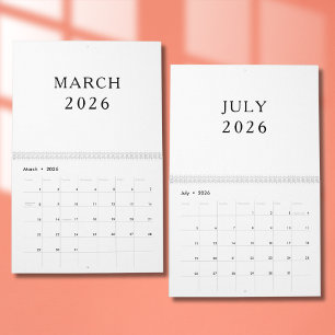 Calendrier de Luxe Simple Design