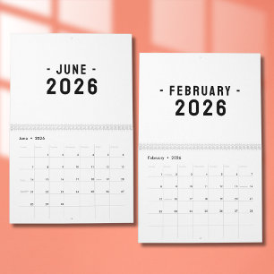 Calendrier de Luxe Simple Design