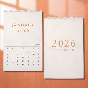 Calendrier de Luxe Simple Design