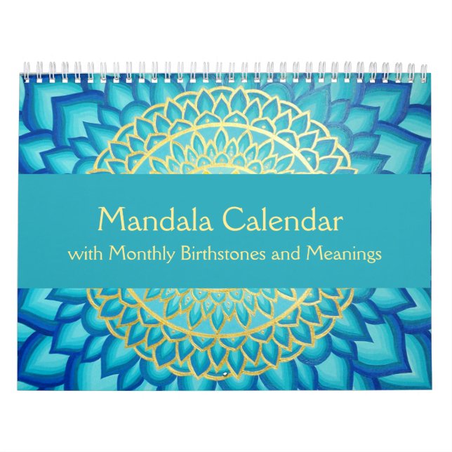 Calendrier de Mandala avec des pierres d'origine m (Protection)