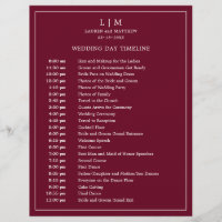 Calendrier de mariage élégant avec monogramme de B