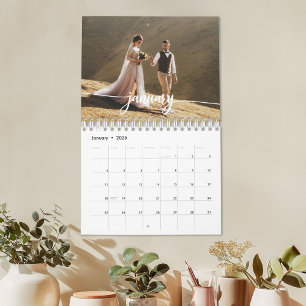 Calendrier de mariage personnalisé 2027 Chic Scrip