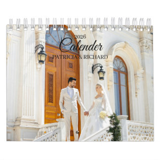 Calendrier de mariage personnalisé avec photo chic