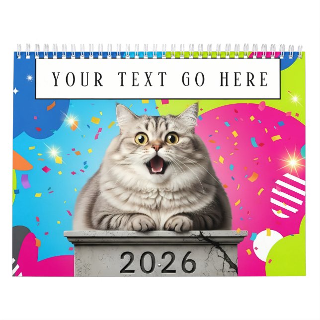 Calendrier de Mèmes de Chat Drôles 2026 (Protection)