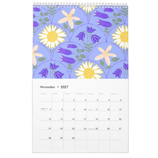 Calendrier de motifs botaniques grecs et scènes de