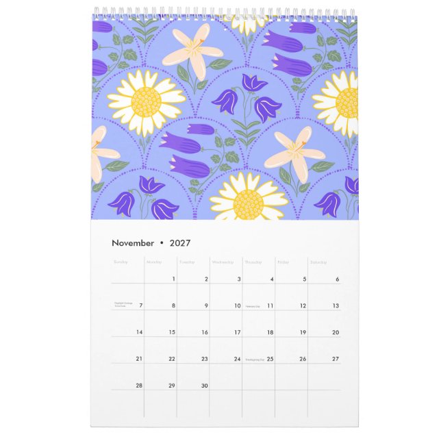 Calendrier de motifs botaniques grecs et scènes de (Nov 2027)