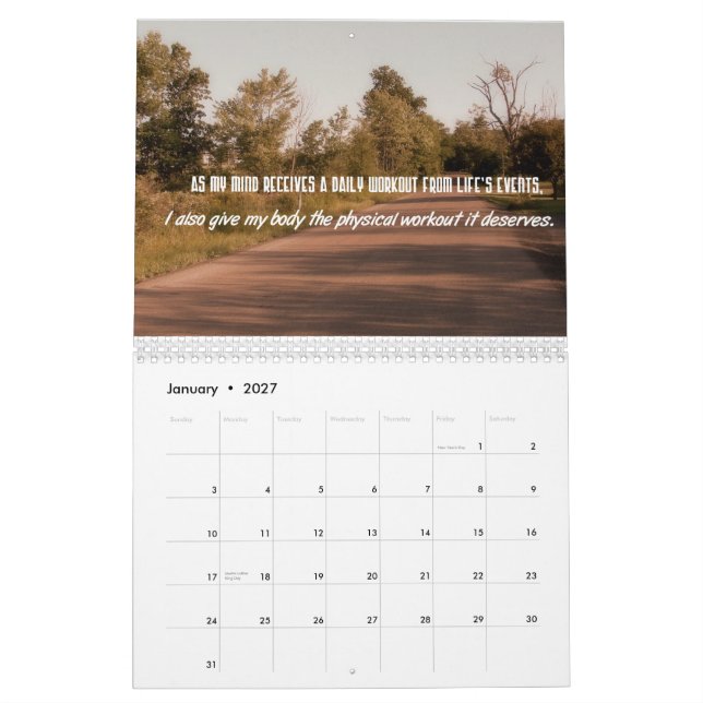 Calendrier de motivation de citations de perte de (Jan 2027)