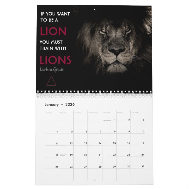 Calendrier de motivation Jiu Jitsu (Jan 2026)