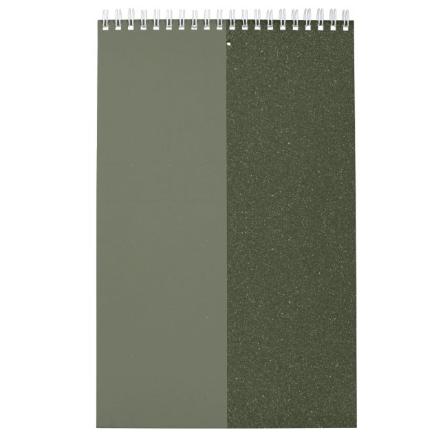 Calendrier de mur personnalisé Moss Green (Protection)