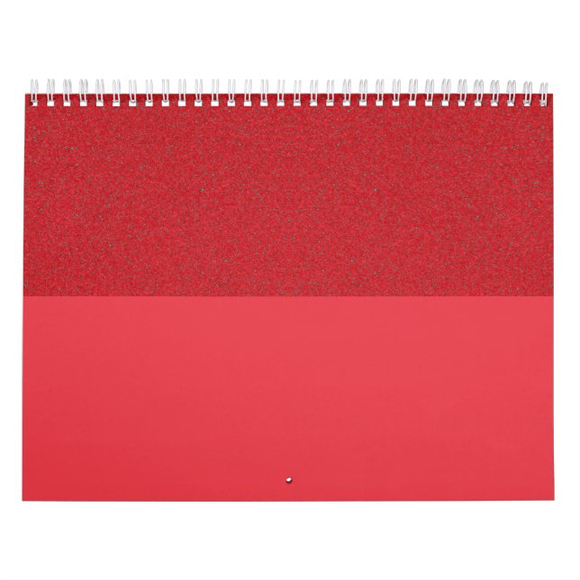 Calendrier de mur personnalisé rouge tomate à deux (Protection)