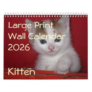 Calendrier de mur photo Kitten 2026