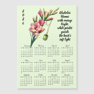 Calendrier de naissance d'août - Fleur et Pierre