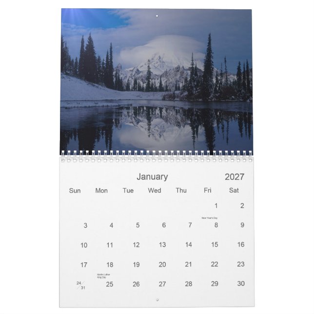 Calendrier de nature et de faune (Jan 2027)