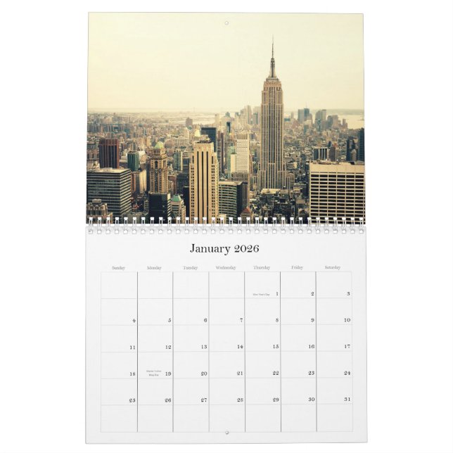 Calendrier de New York City 2013 - vues iconiques (Jan 2026)