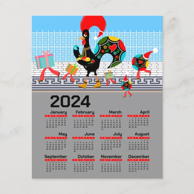 Calendrier de Noël 2024 du Rooster portugais (Devant)