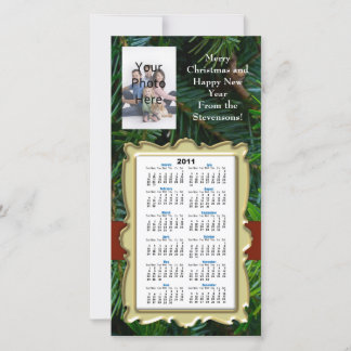 Calendrier de Noël/Nouvel An personnalisé Carte ph