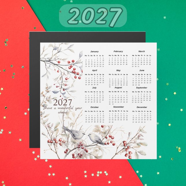 Calendrier de Noël Oiseaux Baies d'Hiver 2027 (Créateur téléchargé)