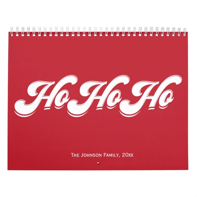 Calendrier de Noël rouge Ho Ho Ho (Protection)