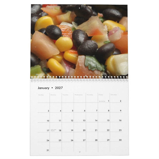 Calendrier de nourritures de confort (Jan 2027)