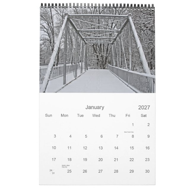 Calendrier de page de la vallée une de Saucon (Jan 2027)