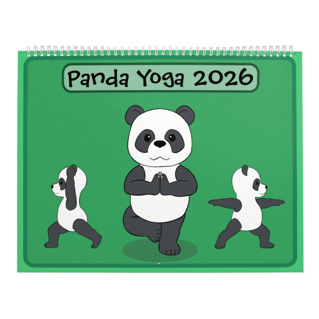 Calendrier de pandas en postures de yoga (Protection)
