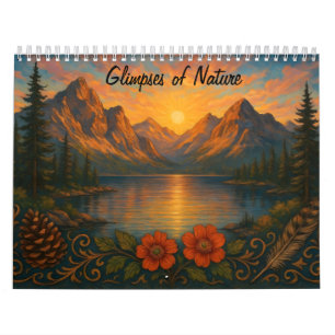 Calendrier de paysages de montagne de la nature
