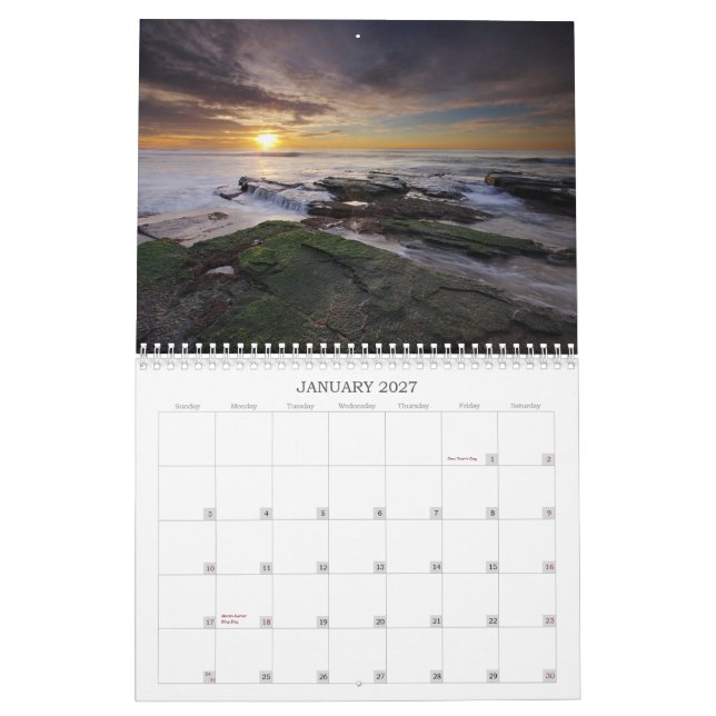 Calendrier de paysages marins (Jan 2027)