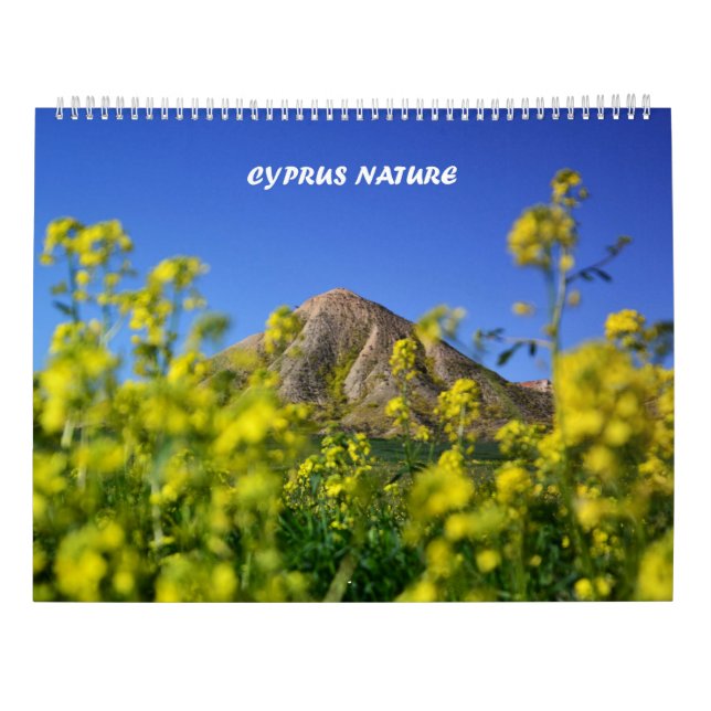 calendrier de paysages naturels de Chypre (Dos)