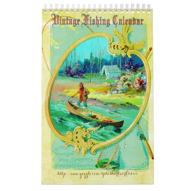 Calendrier De "pêche vintage 15 mois " (Protection)