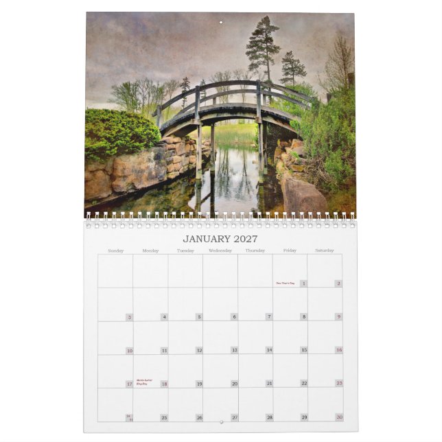 Calendrier de photographie de 2013 paysages (Jan 2027)