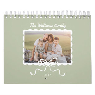 Calendrier de photos avec ruban de portrait de fam
