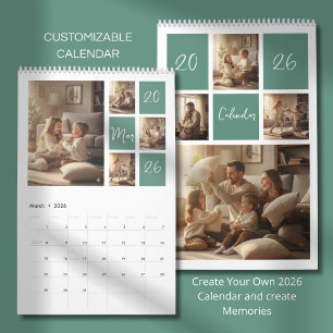 Calendrier de photos de famille élégant 2026