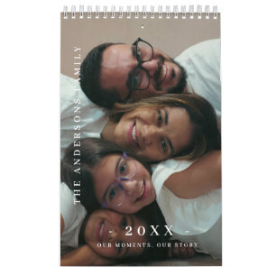 Calendrier de photos de famille minimaliste modern
