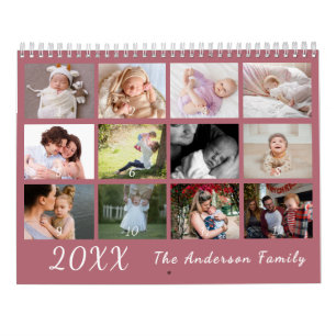 Calendrier de photos de famille moderne 2026 – Ros