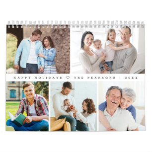 Calendrier de photos de famille personnalisable Cœ
