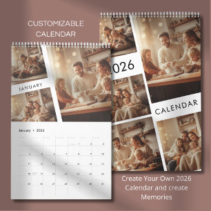 Calendrier de photos de famille personnalisé minim