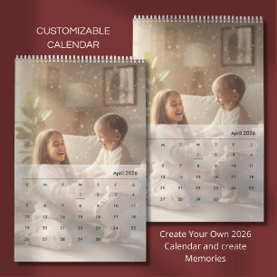 Calendrier de photos de famille personnalisé minim