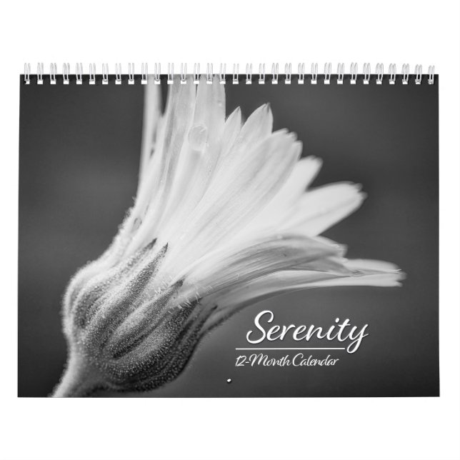 Calendrier de photos en noir et blanc : Sérénité (Protection)