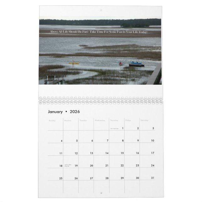 Calendrier de plage de folie (Jan 2026)